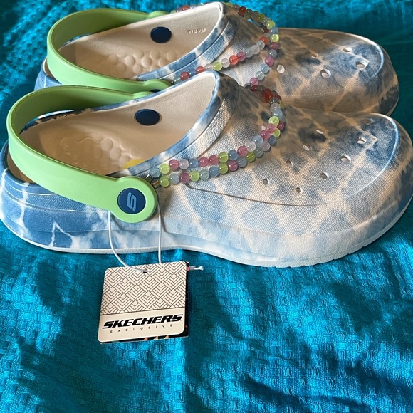SKECHERS SHOES FOR WOMEN SIZE 9 COLOR BABY BLUE/WHITE BNWT - Picture 8 of 10